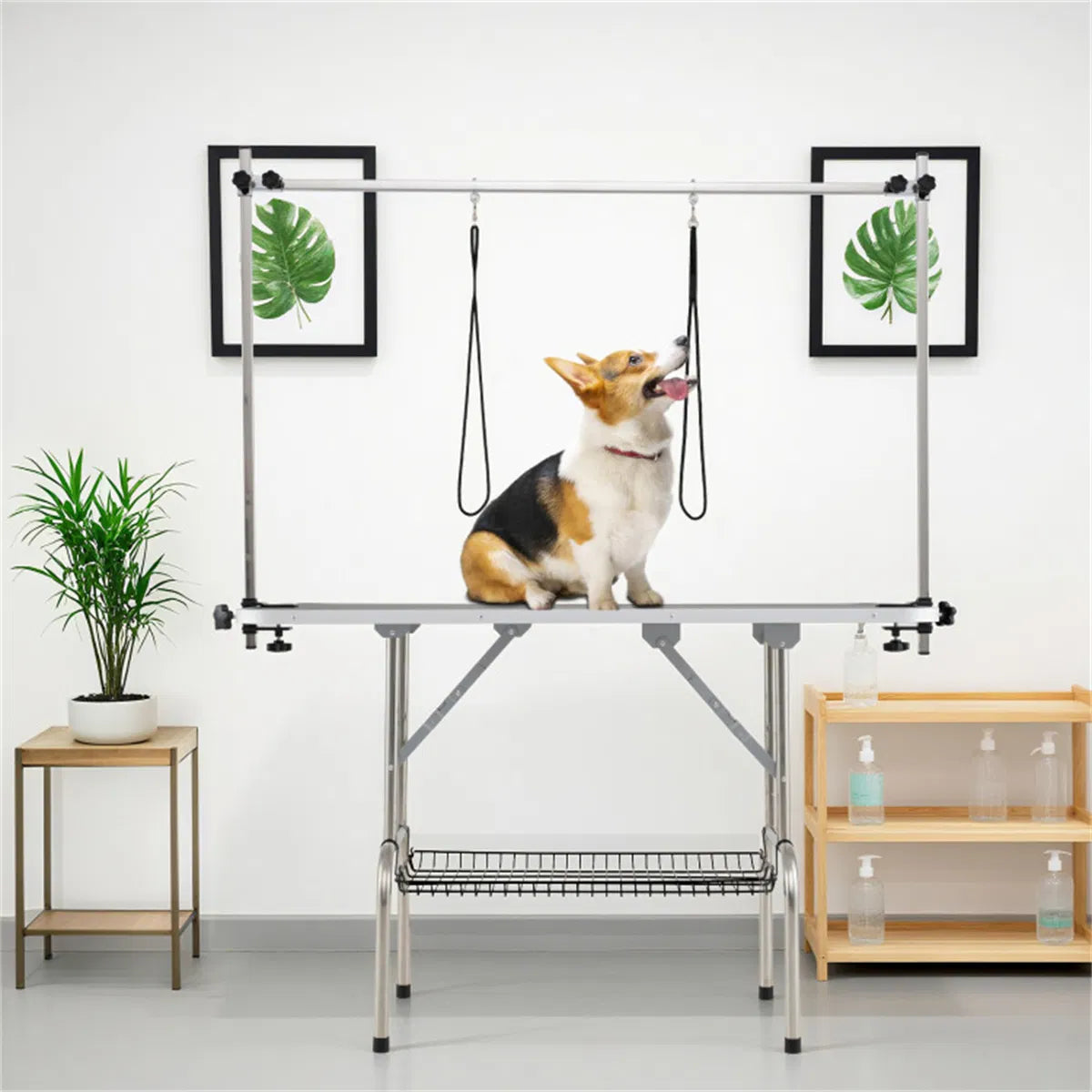 Foldable Pet Grooming Table with Adjustable H-shaped Arms, 330 LBS Capacity for Small-Large Dogs - view 5
