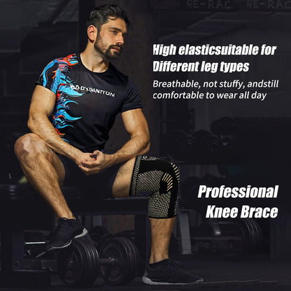 1 Pair Copper Knee Pads Ultimate Shock-Absorbing Gear For Men & Women Superior Knee Support For Sports Yoga Fitness - view 2