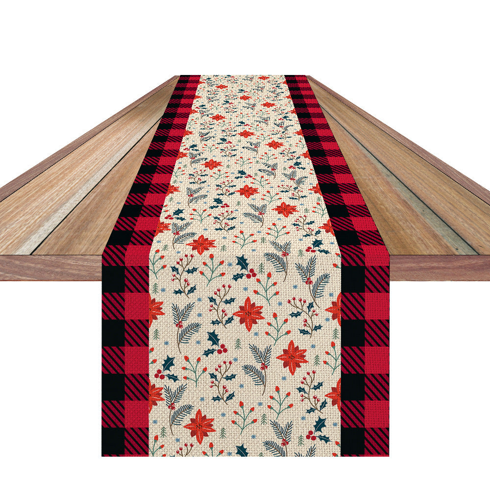 Christmas Table Runner Plaid Pattern - view 5