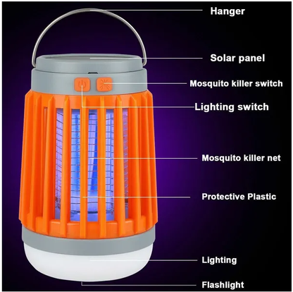 Solar USB Mosquito Killer Light Electronic Fly Bug Insect Zapper Trap Pest Lamp - view 4