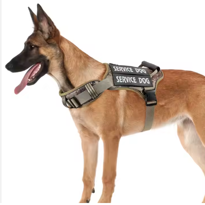 USLOCAL Tactical Service Dog Harness With Control Handle No Pulling Adjustable Reflective Pet Vest Harness Easy Walking - view 5
