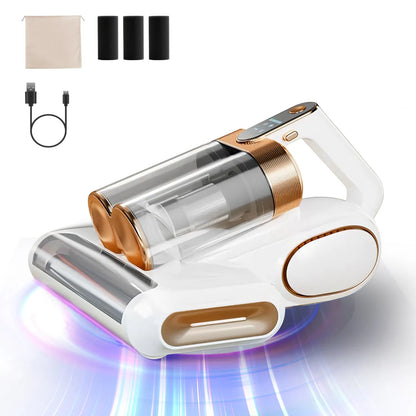 1Pc Mattress Vacuum Cleaner 16Kpa Bed Vacuum Cleaner Handheld Vacuums With Ultrasonic & UVC Light 18000 RPM Brushroll - view 5