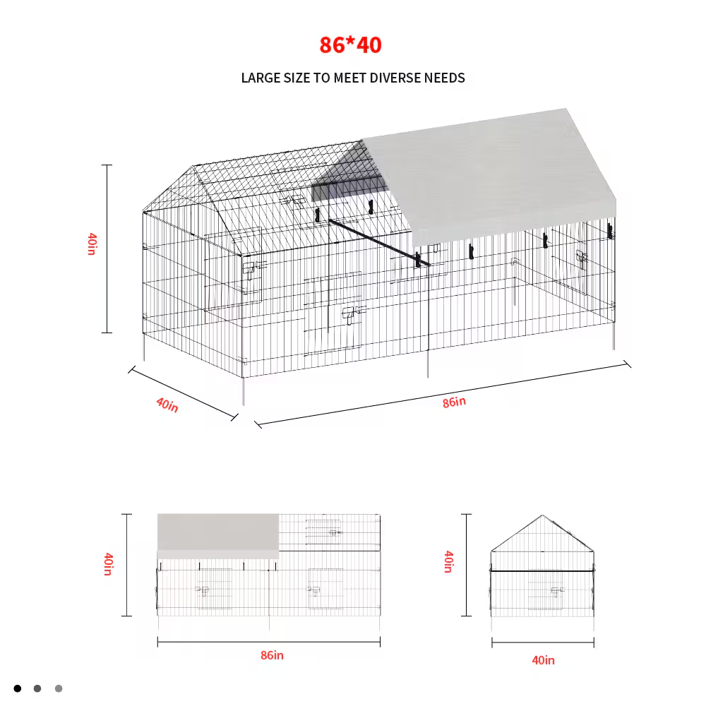 Pointed Wire Chicken Coop For Poultry Breeding - view 2