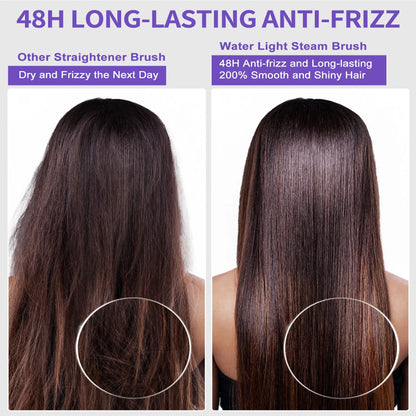 Hair Straightener Brush, Ionic Plus Steam Straightening Brush For Smooth, Anti-frizz Hair - view 3