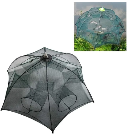 Fishing Bait Trap Crab Net Crawdad Shrimp Cast Dip Cage Fish Minnow Foldable NEW - view 5