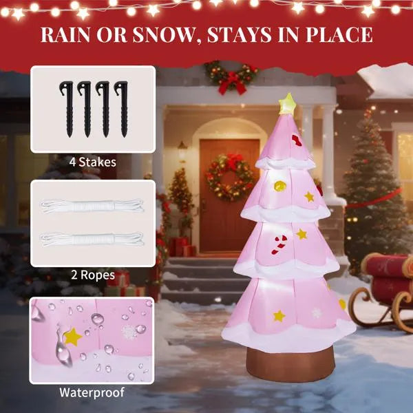 7.2FT Lighted Christmas Inflatable Decoration, Inflatable Christmas Tree