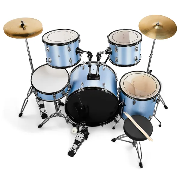 Full Size Drum Set 5-Piece Two Tom Drum, Snare Drum, Floor Tom - view 6