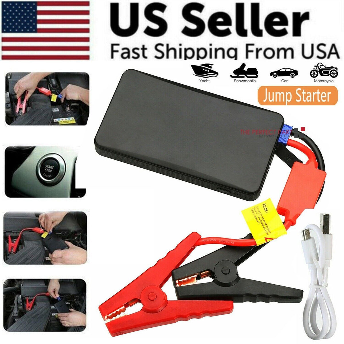 Portable Mini Slim 20000mAh Car Starter Engine Battery Charger Power Bank