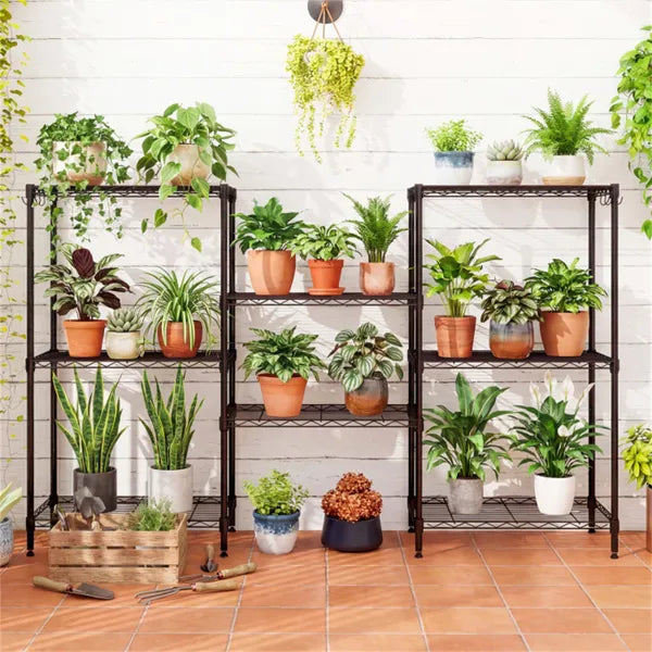 4-Tier Heavy-Duty Metal Wire Shelving, 600 Lbs Total Load Capacity With Anti-Toppling Kits For Garage & Kitchen - view 3