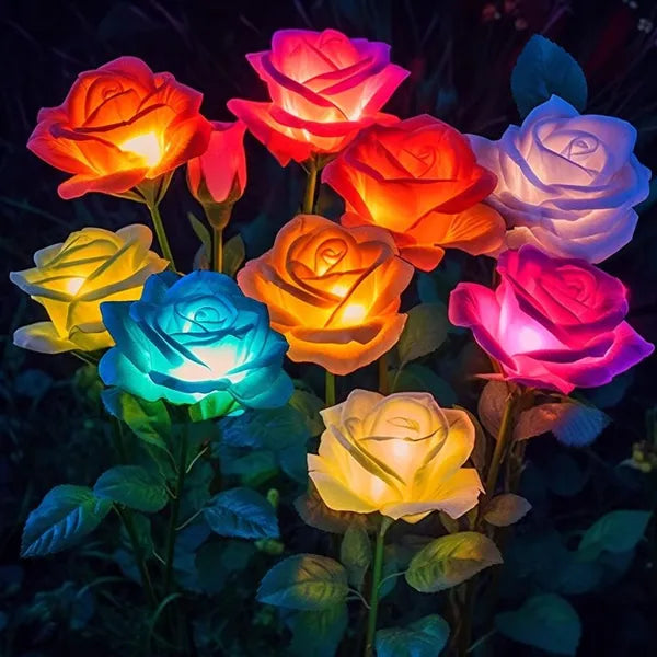 Solar Lights Outdoor Waterproof For Garden Decor, 4 Pack Solar Garden Lights For Outside