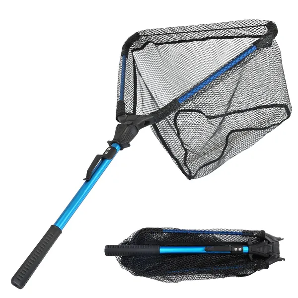 Foldable Fishing Net With Aluminum Alloy Rod EVA Handle Durable 5MM - view 2