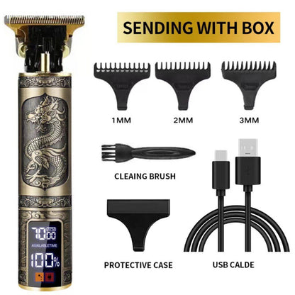 LCD Professional Hair Clippers Beard Trimmer Men Hair Cutting Cordless Barber Shaving Machine - view 3
