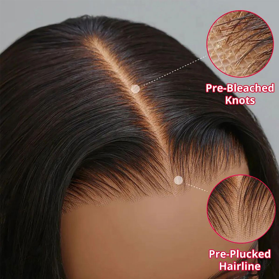 4x4 Lace Human Hair Wig Natural Color, Straight Texture, Density - view 5