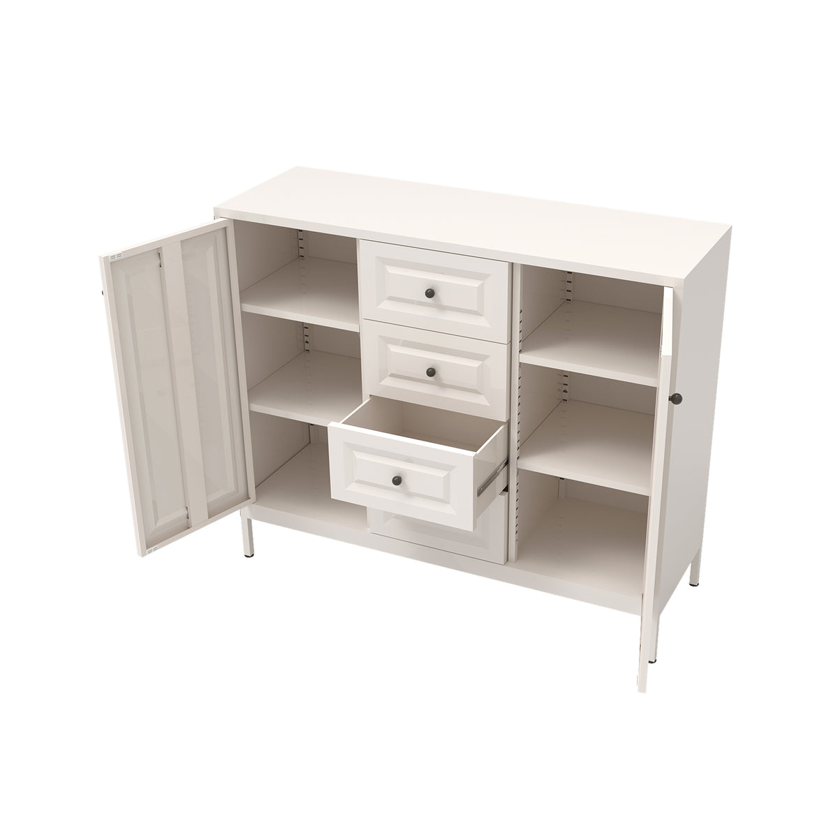 40.16'' Storage Sideboard Buffet Cabinet, Freestanding Accent Cabinet With 4 Drawers & 2 Doors - view 8