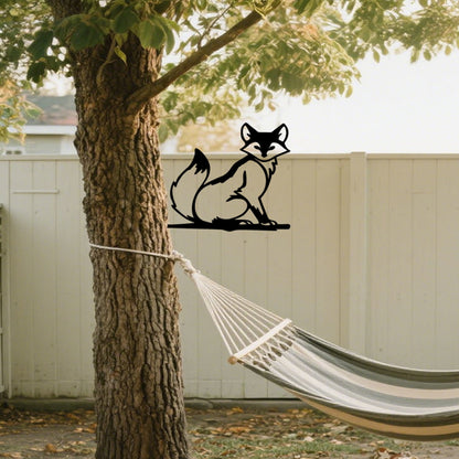 Vintage Tree Stump Wall Art Black Iron Animal Silhouette Sign Rustic Farmhouse Decor For Garden Porch Yard Indoor