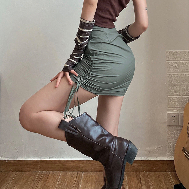 Women's Fanny Pack Hip Drawstring Skirt - view 3