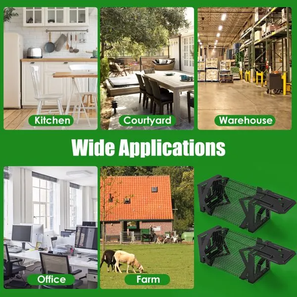 Humane Mouse Trap Cage, Non-Lethal No ElectricityGlueChemicals, Heavy Duty 1.15mm Metal - view 2