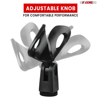 5 Core Mic Clips for Stands 4Pcs Microphone Clip Holder Universal Adjustable with 5/8" Male to 3/8" Female Screw - view 9