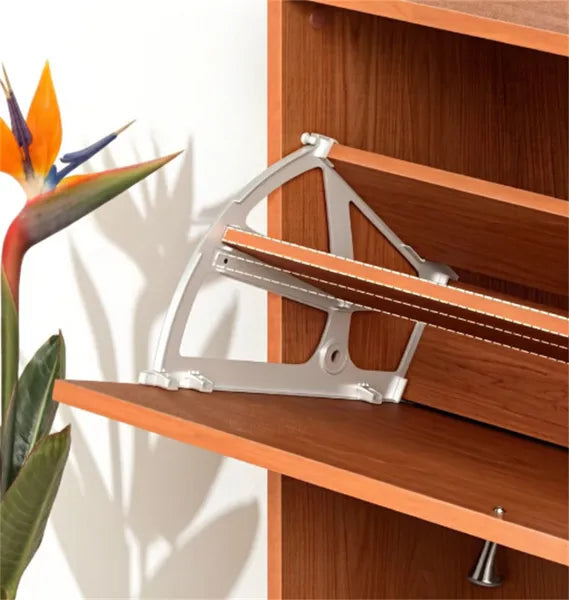 Narrow Shoe Cabinet With 2 Flip Drawers, Slim Freestanding Shoe Storage Cabinet With Adjustable Shelves - view 4