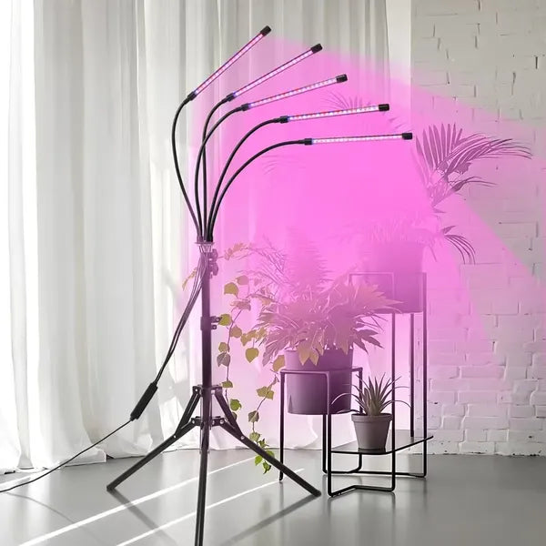 Full Spectrum Indoor Plant Grow Light With Adjustable Stand – 80 LEDs Floor Plant Lamp, 5 Dimming Levels (20%-100%) - view 5
