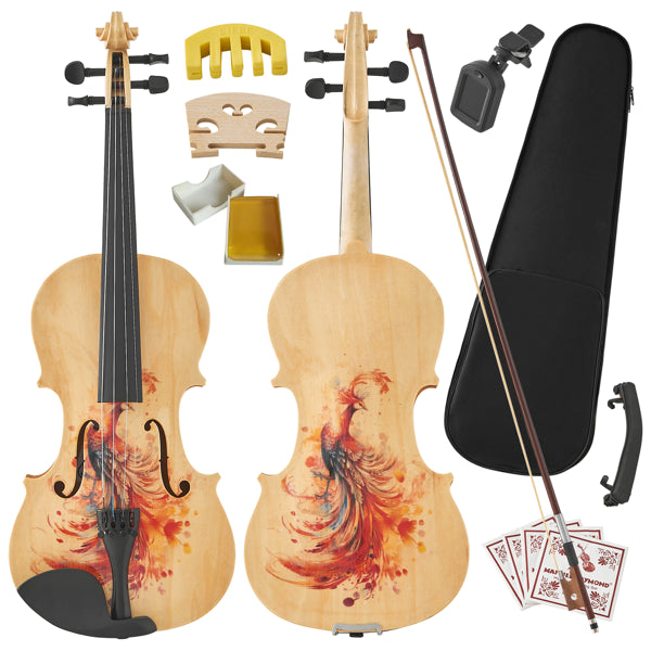Professional 4/4 Full-Size Violin - Premium Sound, Durable & Lightweight Design With Complete Accessories