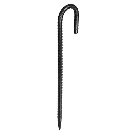 16-Pack 12" Rebar Stakes, Heavy-Duty Galvanized Steel J-Hook Ground Anchors for Fencing, Gardening & Tents - view 2