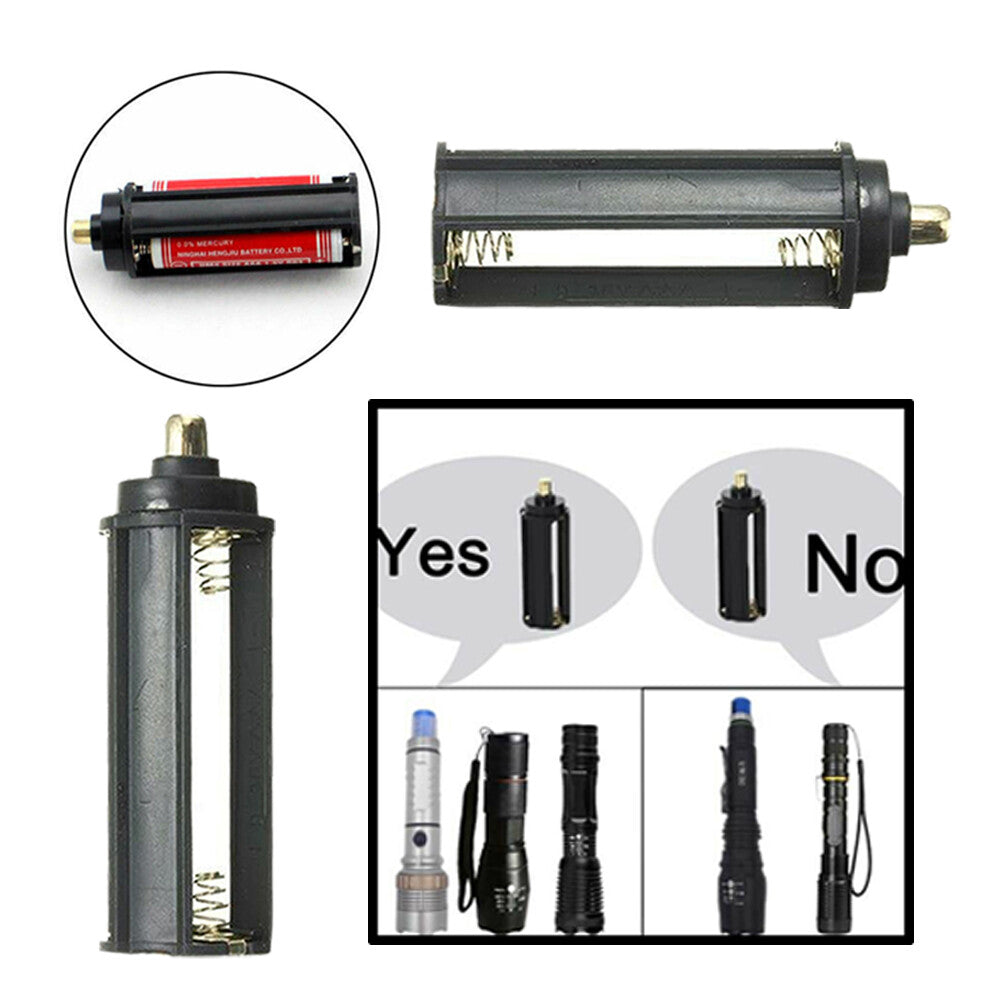 10pc 3 AAA Battery Holder Case Cylindrical Case Plastic For Flashlight Round Circular - view 2