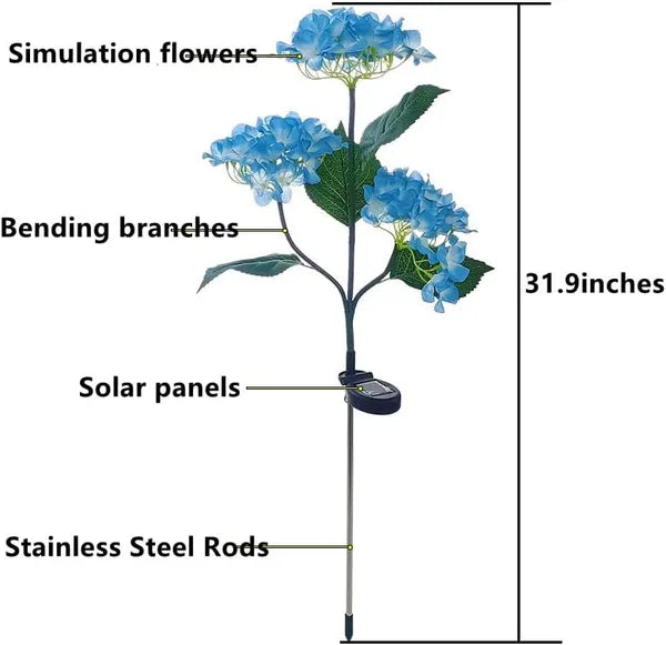 4-piece Set Of Outdoor Solar Courtyard Lights - Larger And More Realistic Embroidered Ball Flower Lights - view 3