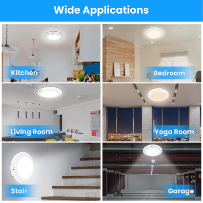 Magnetic Flush Ceiling Light Rechargeable Motion Sensor Ceiling Light Wireless Ceiling Light With Timer Remote Stepless - view 2
