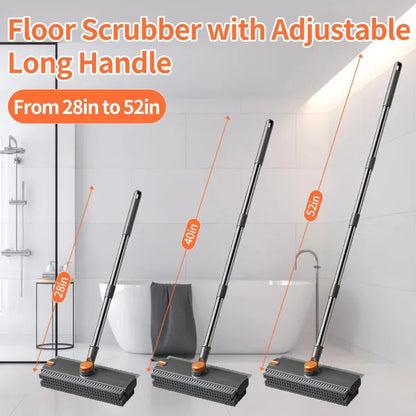 Scrub Brush With Long Handle, Floor Scrub Brush Squeegee Broom For Cleaning - view 2