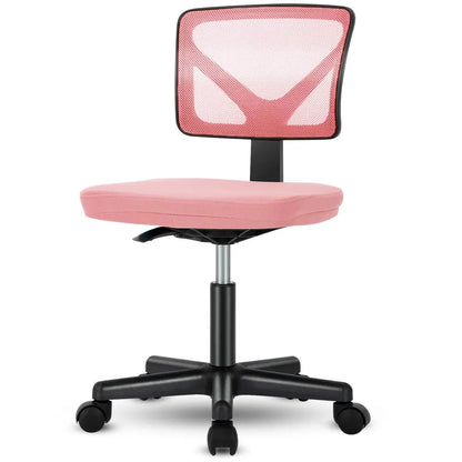 Low-Back Mesh Armless Office Chair,Swivel Rolling Computer Chair No Arms With Lumbar Support - view 6