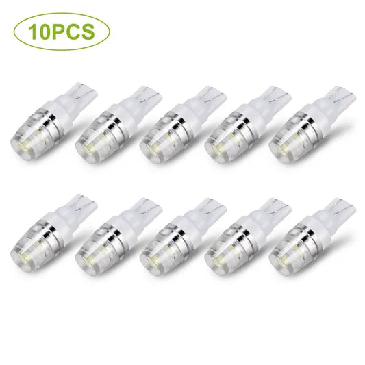 10PCS T10 LED Bulbs 194 LED Lights 12V 1W 5730 Xenon White Wedge Base LED Replacement Bulbs For License Plate Parking