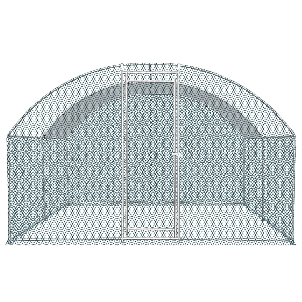 13 x 10 ft Large Metal Chicken Coop, Walk-in Poultry Cage Chicken Hen Run House with Waterproof Cover