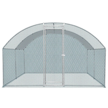 13 x 10 ft Large Metal Chicken Coop, Walk-in Poultry Cage Chicken Hen Run House with Waterproof Cover