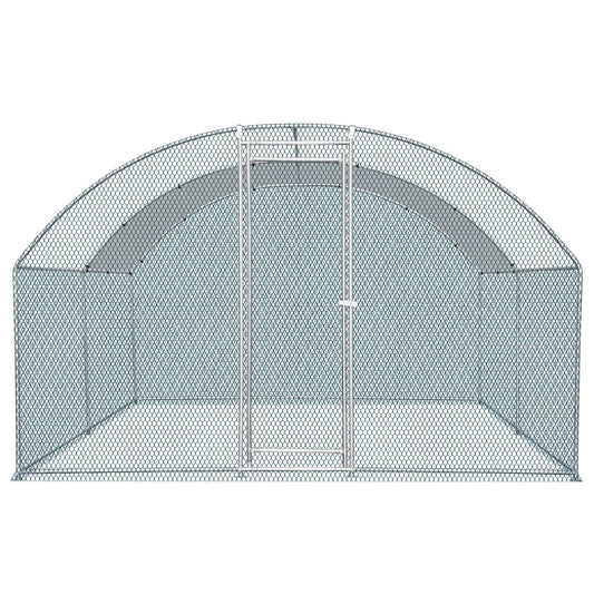 13 x 10 ft Large Metal Chicken Coop, Walk-in Poultry Cage Chicken Hen Run House with Waterproof Cover