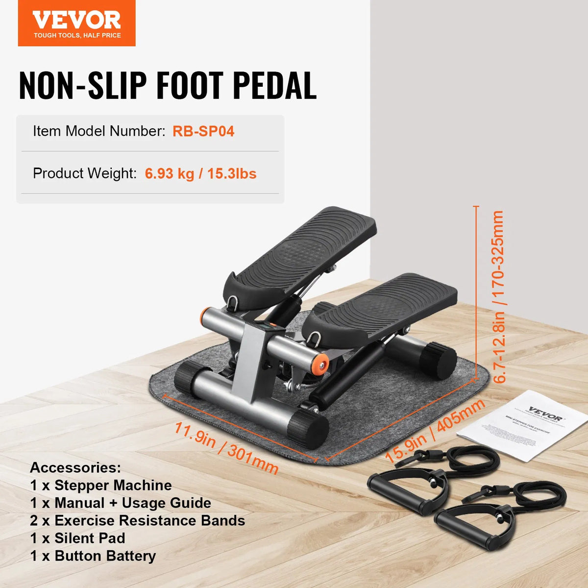 Stair Stepper For Exercise At Home Hydraulic Mini Stepper With Resistance Band - view 4