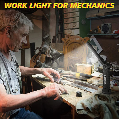Rechargeable LED COB Work Light Mechanic Flashlight Lamp Magnetic Base Bright - view 3