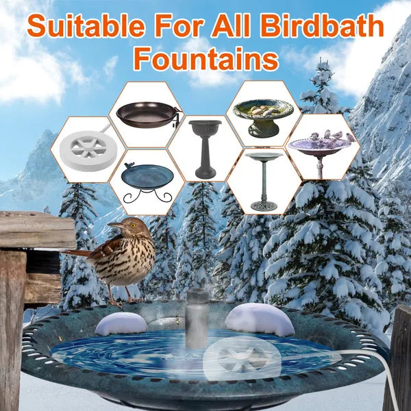 70W Bird Bath Heater For Outdoors Winter Heated Bird Bath Deicer Waterproof Aluminum Alloy Water Heater With Thermostat - view 4