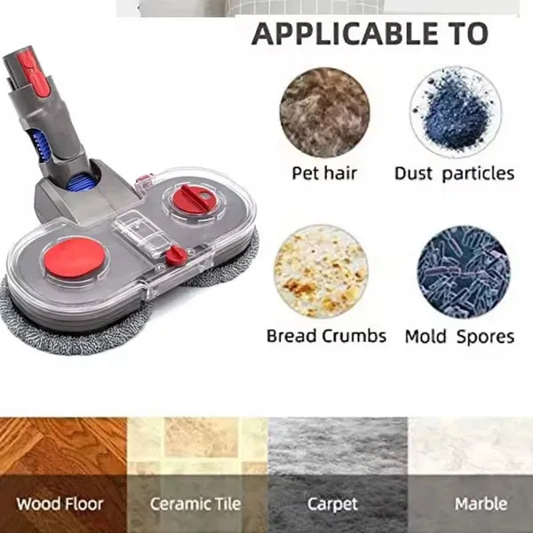 Electric Mop Head Set For V7 V8 V10 V11 V15 Vacuum Cleaner Parts, Mop Attachment With Water Tank, Cleaning Cloth - view 3