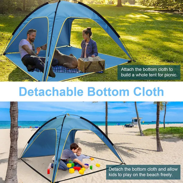 Beach Tent Sun Shelter UPF50 Add UV Protection, 6.9x6.9ft Beach Canopy Tent For 4-6 Adults - view 4