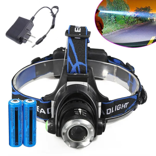 Super Bright 9900000LM Rechargeable Headlamp LED Headlight Head Torch Flashlight - view 3