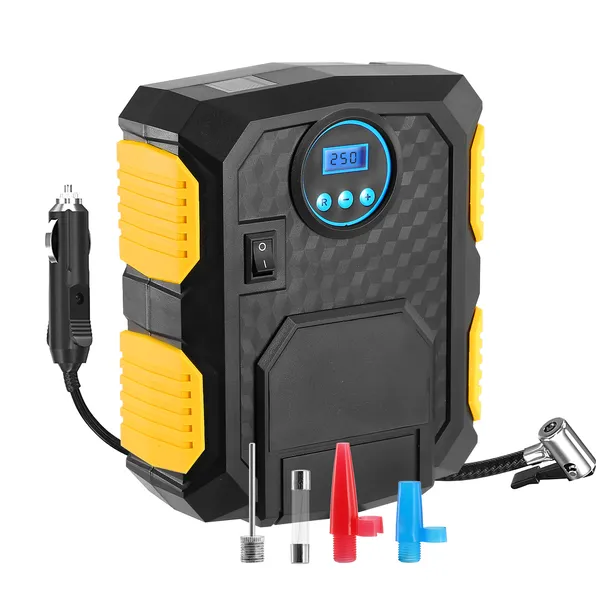 Tire Inflator 12V DC 120W 150PSI Tire W LCD Electric Air Compressor 25L Min Large Air Flow