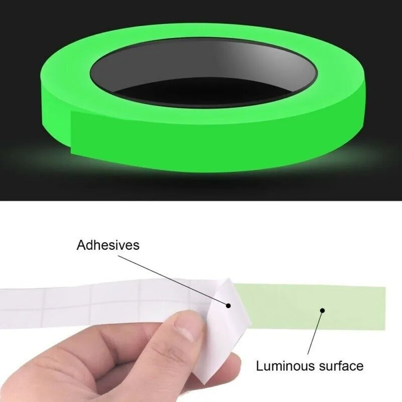 2PC Luminous Tape Self Adhesive Glow In The Dark Wall Sticker Fluorescent Light - view 4