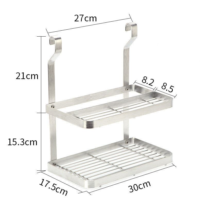 Stainless Steel Kitchen Organizer Multifunction Dish Drying Rack Wall Hanging Storage Holder Tableware Shelf Drainer - view 5