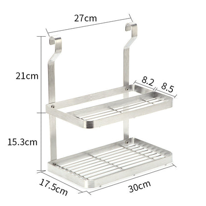 Stainless Steel Kitchen Organizer Multifunction Dish Drying Rack Wall Hanging Storage Holder Tableware Shelf Drainer - view 5