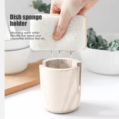 Diatom Mud Sponge Rack Kitchen & Bathroom Sink Caddy For Sponges Scrubbers - view 3
