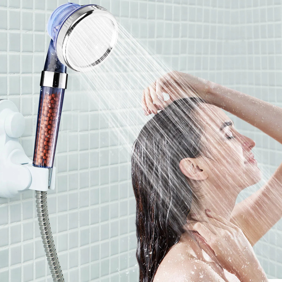 Ionic Filtration Shower Head High Pressure 3 Mode Stone Water Saving Bath Handheld Shower - view 7