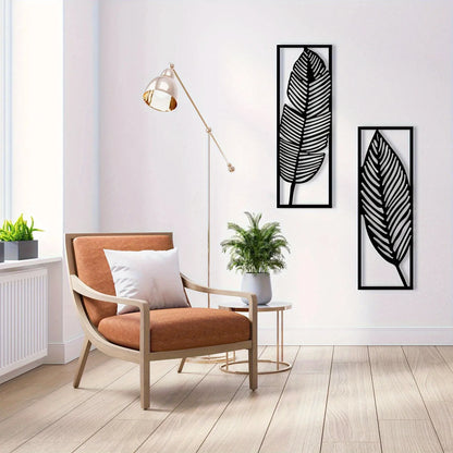 Vintage Botanical iron Wall Art Set Tropical Leaves Floral Printed Wall Hanging for Living Room Bedroom Kitchen - view 6