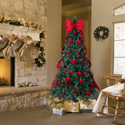 7.5 FT Artificial Christmas Tree With DIY 300 Warm White LED Lights - view 6