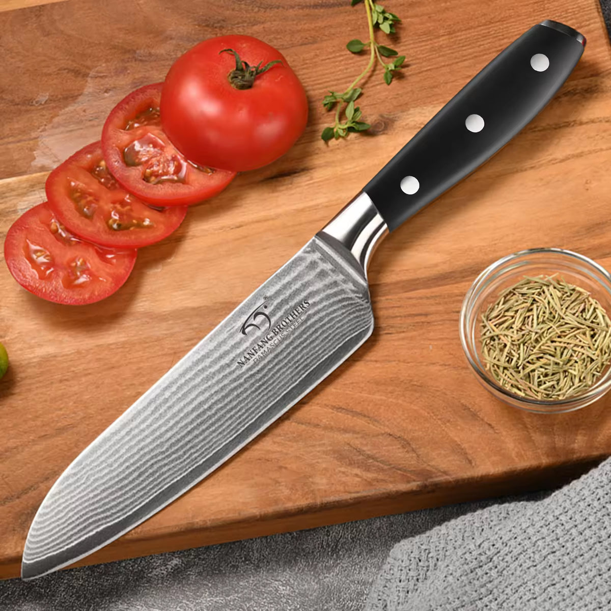 In Stock 8-inch Premium Damascus Steel 67-layer Kitchen Chef Sashimi Knife With ABS Handle, Three Rivets, Gift Box - view 6